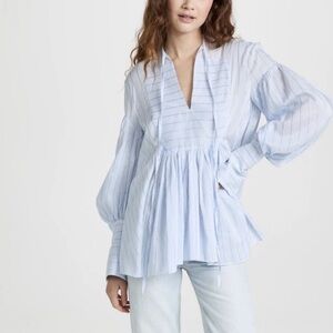 Rosie Assoulin Swashbuckler Top Women's Metallic Striped Size XS / 0